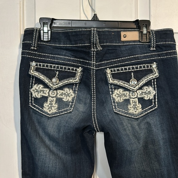 Antique Rivet Bootcut jeans with cross pockets size 30 - Picture 6 of 6